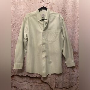 L.L Bean Mens Soft Mint Wrinkle Free Dress Shirt